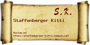 Staffenberger Kitti névjegykártya