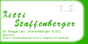 kitti staffenberger business card